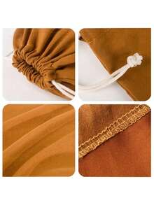 抽绳英文帆布包旅行酒店吹风机收纳袋麻布防尘袋配件袋 - 彩色 - 查看 12