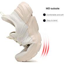 Tenis deportivos para correr para hombre, ligeros, transpirables, de malla - Z71-Beige - Ver 3