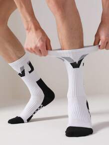 1/3/6 pares de calcetines de baloncesto con bloqueo de color