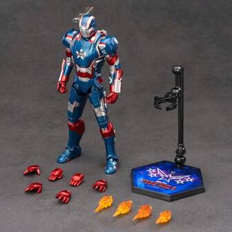 Disney Marvel War Machine Series Iron Patriot About 7 Inches Action Figure, Creative Desktop Toy Ornaments, Suitable For Adults, Can Be Used As Room Decoration Gifts