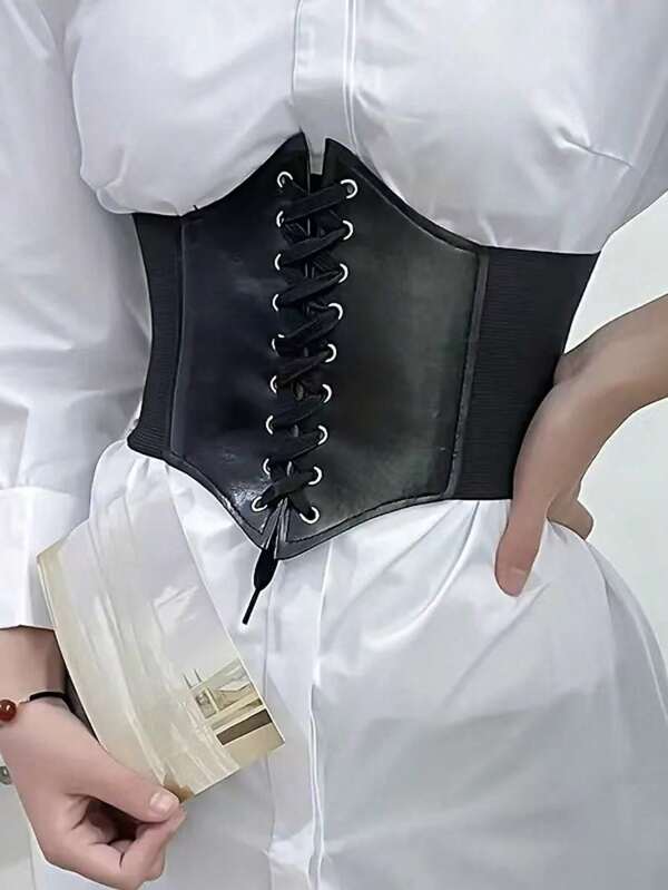 New Fashion Versatile Royal Style Slimming Waist Belt For Women, Wide Elastic Waistband