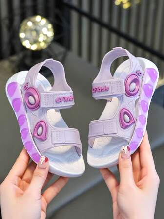 HAHABOBO 新款儿童运动凉鞋，男女童，简约时尚休闲凉鞋，露趾钩环，柔软舒适，轻便，户外活动，运动，旅游，花园鞋，校园鞋，夏秋季