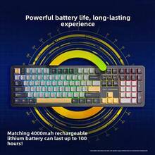 AULA F108pro Customized Mechanical Keyboard Three-Mode Bluetooth /2.4G/ Wired, Customizable Full-Key Hot-Swappable Pad Structure RGB Backlit Gaming Keyboard