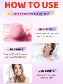 100g Rose Scented Bath Salts, Bath Bombs, Fragrant & Stress Relieving, Moisturizing For Body, Perfect Romantic Gift For Valentine's Day Or Christmas