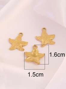 3pcs Stainless Steel Starfish Pendant Findings 18K Gold Plated Ocean Starfish Charms For DIY Jewelry Making Supplies Accessories - Pendants - View 7
