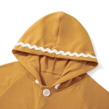 Adult Women Gingerbread Man Costume Long Sleeve Hooded Patchwork Christmas Jumpsuit Cosplay Costume