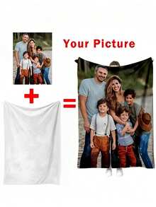 1 manta de flanela, extra grossa e macia, feita de fibra de poliéster leve, adequada para todas as estações do ano. Personalizável para fundos decorativos, casamentos, imagens personalizadas, presentes para familiares e amigos. Ideal para sala de estar, sofá, quarto e interior de carro (para todas as estações).