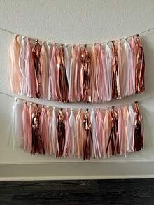 20pcs Party Background Decor Paper Tassel Fringes, Party Decorations Tassel Atmosphere Accessories, Suitable For Birthday Party, Wedding, Gender Reveal