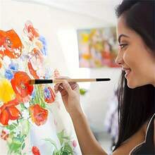 [Pennelli per artisti professionisti] Set di pennelli per artisti professionisti | Manico in legno, pittura ad olio, acrilica, ad acquarello, da dettaglio a pennelli larghi per tela, set di forniture artistiche, forniture scolastiche, back to school