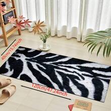 1 pieza Alfombra de cocina antideslizante de silicona con patrón abstracto minimalista fluyente impresa, tapete de piso, alfombra de entrada, alfombra rectangular impresa en 3D, apta para sala de estar, dormitorio, pasillo, baño, lavandería - Alfombra de poliéster, para decoración del hogar interior y exterior