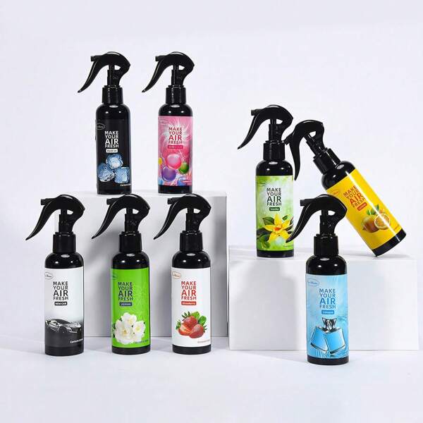 1pc/ 150ml/5.07oz, Plant Extract Aromatherapy Spray, Clothing & Home & Car Strong Air Freshener, Aroma Diffuser, Naturally Emits To Remove Odors, Make Air Fresh, Soothe Emotions, Create A Romantic Atmosphere, Vanilla, Bubble Gum, Cherry, Strawberry, Jasmine, Lemon, Black Ice, New Car, Cologne, Suitable For Home Decoration, Cars, Living Rooms, Bedrooms, Bathrooms, Study Rooms