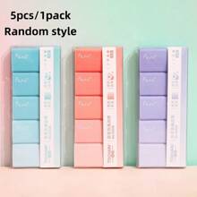 TOCHAIN Set de 5 piezas/15 piezas de gomas de borrar con degradado tipo macarrón, minimalistas, de fácil borrado sin dejar rastro, adecuadas para exámenes, pintura, estudiantes, trabajadores de oficina, útiles escolares, profesores y seres queridos para el Día de San Valentín, graduación, regreso a clases, regalos, artículos de oficina, regalos de Año Nuevo