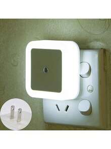 6个智能感应插电式小夜灯，LED方形氛围灯，婴儿房夜灯，节日装饰灯，适用于家居、墙壁、厨房、游戏室、派对、生日、婚礼、卧室、书房、浴室、毕业典礼、学校、餐厅、酒吧等场所。 - 美規A型插(110-127V) - 查看 19