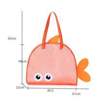 Novedad de verano, bolsa de playa de viaje, bolsa de almacenamiento de juguetes de dibujos animados para niños, bolsa de almacenamiento para traje de baño, bolsa de aseo de mano con ojos grandes CY63 - Naranja - Ver 12