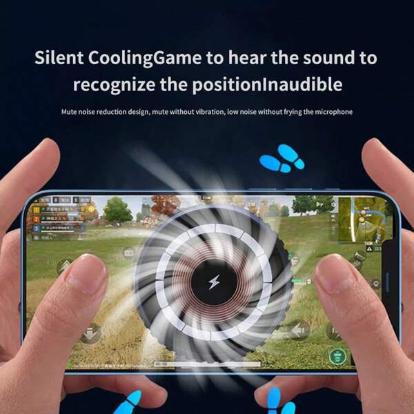 Cargador inalámbrico magnético de 15W con ventilador de enfriamiento, control de temperatura inteligente, disipación de calor rápida, apto para iPhone, ideal para gamers