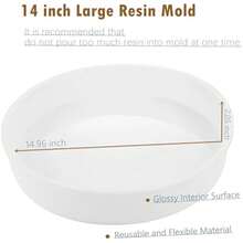Molde de mesa de resina de 14 pulgadas, molde de mesa redonda grande de epoxi para tabla de charcutería - 1 - Ver 3