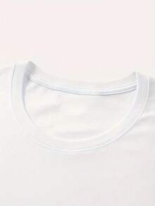 [Front And Back Double-Sided Print] Butterfly Face Nut Dumpling Food Print Short Sleeve Crew Neck T-Shirt - White - View 5