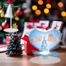 A Transparent Acrylic Heart Desktop Ornament Gift For Christmas