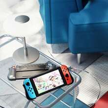 1 件 Switch OLED 人体工学软 TPU 保护壳，带 2 个卡槽，防震、防刮、握感舒适、防滑、热塑性聚酯纤维，兼容底座，透气设计，黑色和白色