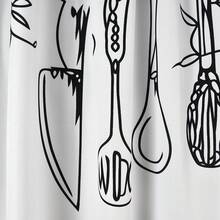 厨房窗帘黑白格纹 WAVE 胶带 145x160cm KUKINA 短款装饰厨房窗帘 装饰窗帘 - 厨房的现代点缀 KUKINA 装饰窗帘饰有厨房图案，是想要将功能性与现代风格相结合的完美解决方案。KUKINA 窗帘采用轻质弹力巴拿马材料制成，非常适合厨房，不仅可以起到装饰作用，还可以防止阳光过度直射。实用性与时尚性兼具 - 适合任何厨房得益于其通用的配色方案和简洁而有效的设计，KUKINA 窗帘适合从现代到古典布置的厨房和餐厅。尺寸为 145x160 厘米的窗帘采用 WAVE 胶带缝制，可以形成深褶。其功能性和易于维护的特点使其成为需要实用而美观解决方案的空间的绝佳选择。