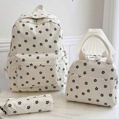 Multineos Comercial Kit 3 Mochila Feminina Para Escolar Viajar Estilo Casual Kpop Modelo Novo Jovem Multiuso Com Grande Capacidade