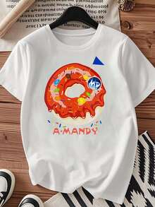 One piece shirts summer tops cotton  clothes women camisas de mujer lindas de DonaT shirt de algodón negro blanca 180gestampado de dona A Mandyimpresión de alta calidad en algodóncuello redondoajuste básico holgadopara hombres y mujeres transpirable versátil lavable a máquinacómodotalla S ~ 3XLuso diario casual deportivo imprescindible para el verano. - Blanco - Ver 1