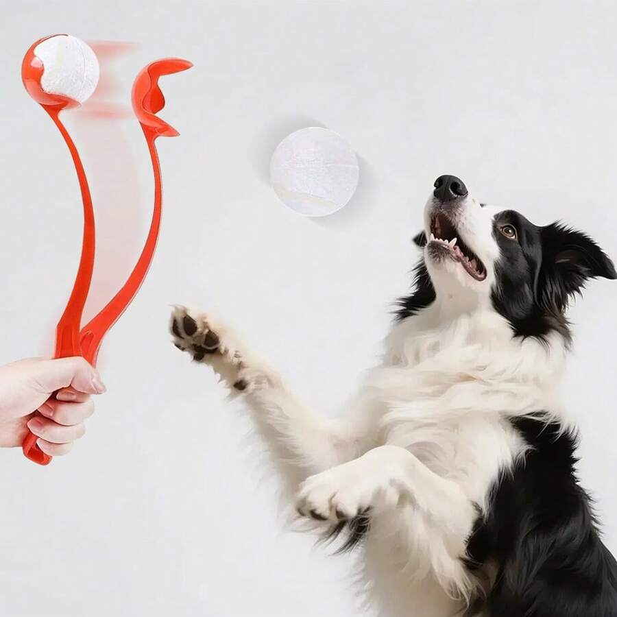 1 pieza Palo de juego con pelota para mascotas, juguete interactivo de entrenamiento de perros con pelota de tenis