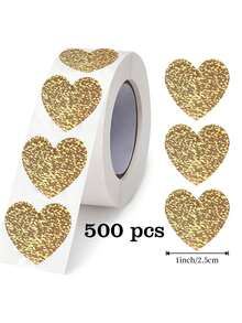 500张全息激光爱心涂鸦贴纸，1英寸彩虹全息爱心形状，适合日常使用、节日、派对、婚礼装饰、情人节、信封礼物DIY包装装饰、教师奖励、PVC贴纸、学习用品、返校剪贴簿用品、趣味贴纸、笔记本电脑贴纸、Kindle手机贴纸 - 彩色 - 查看 11