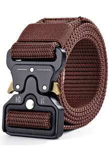 帆布腰带，男士快拆户外运动裤腰带，休闲工作裤腰带，理想的情人节礼物之选，适合休闲、商务、男友、丈夫、父亲等男士场合，日常穿着，时尚百搭，适合青少年、户外、度假、运动、旅行、街头、波西米亚风、复古秋季、万圣节等秋冬季配饰，适合青少年、青年、男士，休闲、户外、运动、度假、毕业礼物、生日礼物、日常穿着 - A - 查看 8