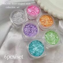 迷你心形美甲配件，心形图案，1件/6件套装，金色、银色、红色、黑色、白色，1件高光泽，适合夏季女孩户外美甲装饰，适合个人使用和美甲沙龙使用。 - 彩色 - 查看 21