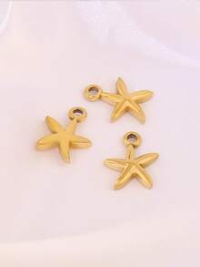 3pcs Stainless Steel Starfish Pendant Findings 18K Gold Plated Ocean Starfish Charms For DIY Jewelry Making Supplies Accessories - Pendants - View 11