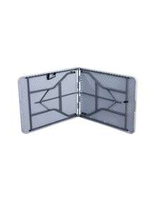 Mesa Plegable de 180cm tipo portafolio para exteriores e interiores mesa multifunción jardín camping portátil resistente ligera picnic eventos almacenamiento - Blanco - Ver 7