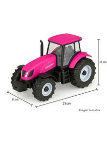 Pink Farming Tractor Truck Girls Realistic Miniature - Hồng - Xem 2