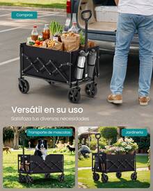 SONGMICS Portable Shopping Carts - Black - View 8