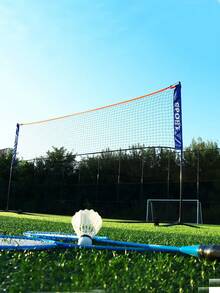 便携式羽毛球/匹克球网 - 可折叠/伸缩杆，适用于多种运动 - 非常适合网球、匹克球、足球网球 - 安装简便（仅含球网，不含球杆） - 彩色 - 查看 4