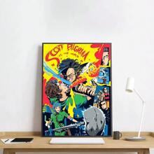 1pc/3PCS Wall Arts Posters Optional Frame Wall Decor,Room Decor Vintage Pop Retro Movie Scott Pilgrim VS The World Poster High Definition Art Waterproof Home Living Room Bedroom Bar Aesthetics Decoration