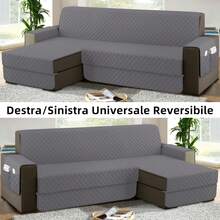 2/3/4 Seater L-Shaped Sofa Cover (1 Piece), Waterproof And Scratch Resistant, Suitable For Home And Office Use, Ideal For Families With Pets, Easy To Clean. - 淺灰色 - 查看 4