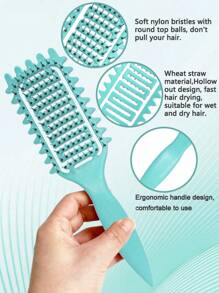 Cepillo definidor de rizos, cepillo para cabello rizado, cepillo de estilo para definir rizos, para peinar y dar forma a los rizos en todos los estilos de cabello para reducir el jalón, cepillo de cabello, peine, herramientas de cabello, productos y accesorios de cabello para barbería, salón de belleza y viaje