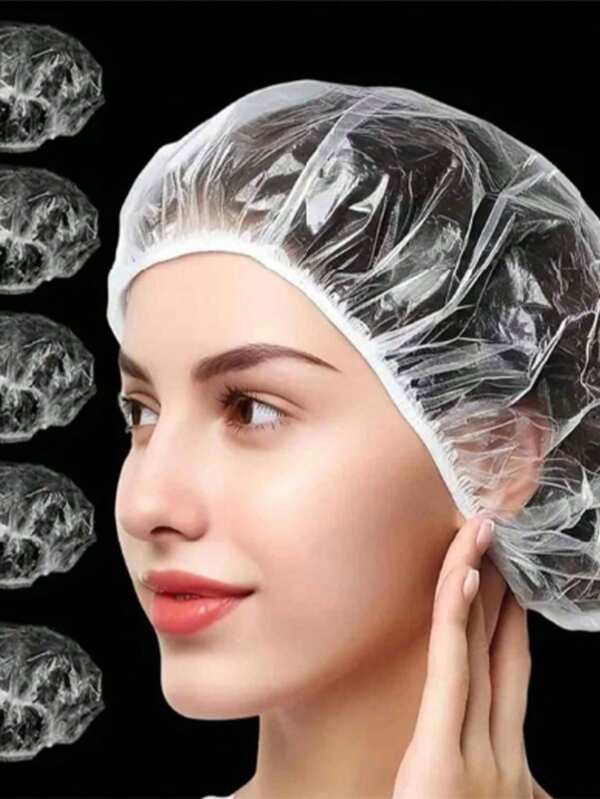 10/20/30pcs Disposable Shower Cap, Waterproof Elastic Shower Cap, Thick Oversized High Elastic Shower Cap, For Bathing, Hair Care, Easy To Carry, Family Bathroom Decoration, Summer Back To School Use Can Also Be Used As Shoe Covers