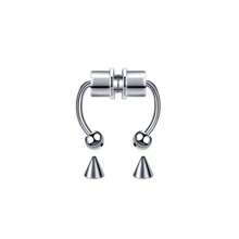 5pcs Stainless Steel Fake Nose Ring Hoop Fake Piercing Hoop Septum Rings Fashion Body Jewelry Gifts