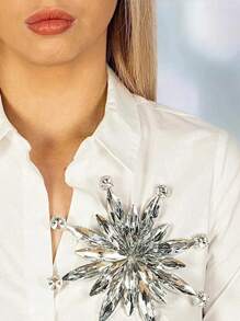 The New Floral Brooch Belongs To The Exaggerated Water Brooch, Super Large Full Set Accessory For Women, A Birthday Gift.