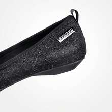 Zapatos planos con punta puntiaguda y brillo, cómodos y casuales con cuña baja, zapatos planos elegantes para mujer - Negro - Ver 11