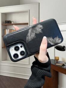 High End Fashion Butterfly Wing Pattern, Handmade Customization, Latest Designer Faux Leather Wallet Case+Shock - Absorbing Frame With Three Card Slots+Cash Slot, Certified Anti Drop Business Simplicity, Fashionable And Practical, Shockproof, Scratch Resistant, Compatible With IPhone 16/16Plus/16Pro/16ProMax/15, 14, 13, 12, 11 Series, Etc.