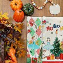 1/1/2 seturi de prosoape de bucătărie în stil Crăciun, cu tematică de spărgător de nuci, cu dimensiunile de 40x60 de centimetri, fabricate din material poliester ultra-moale, imprimate cu șervețele cu tematică de Crăciun și un design de Crăciun fericit. Potrivite pentru mese, restaurante, decorațiuni pentru petreceri și uz zilnic, sunt o alegere ideală pentru decorarea bucătăriei de Crăciun.