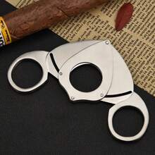 1 件不锈钢蝙蝠形双刀片雪茄剪