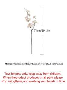 1PC/3PCS/6PCS, Artificial Cherry Blossom Flower Bouquet, Plastic Fake Peach Blossoms,Modern Minimalism Style-For Spring Decorations Home, Vases, Weddings, Parties, Living Room, Bedroom, DIY Walls, New Year's Gifts Valentine's Day Gifts - Multicolor - View 7