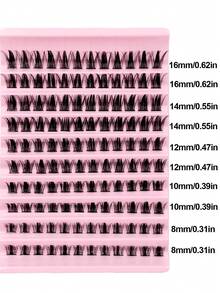 Rikuaild 120pcs D-Curl Fluffy Eyelash Clusters, Cartoon Style, DIY Lash Extension, Soft & Voluminous, Dense Individual Lashes, Natural & Realistic, False Eyelashes - D - View 3