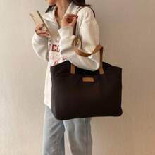 SLIN&LXZQ Bolso de mano mujer, bolso de negocios de oficina para mujer, bolso de hombro con compartimento para computadora portátil de 14 pulgadas, bolso de mano grande con capacidad,bolso bandolera de viaje y trabajo con cremallera para mujer