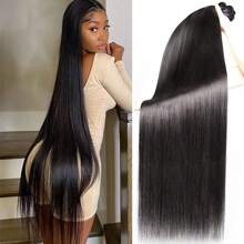 10A Cabelo Humano Liso 1/3 Pacotes 16 18 20 Polegadas Cabelo Humano Brasileiro Virgem Não Processado Pacotes de Trama Reta