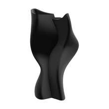 ORIZZONTE Modern Dual Wobble Sculptural Vase - Decorative Vase For Fresh Or Dried Flowers, Organic And Minimalist Design For Home, Office, Desk Or Shelf Decor, 14.9 * 12.1 * 24 Cm, 100% Made In Italy - Black - View 4